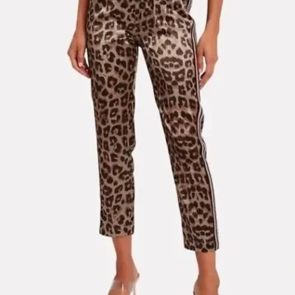 MOTHER size Large satin cheetah animal print pull on track pants - Picture 4 of 5